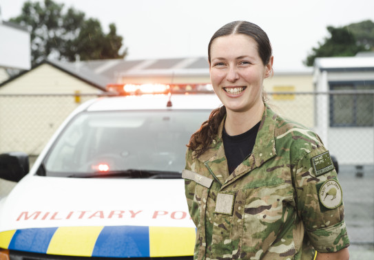 Aircraftman Jessica Kite is about to start her RNZAF career in Military Police after completing recruit training