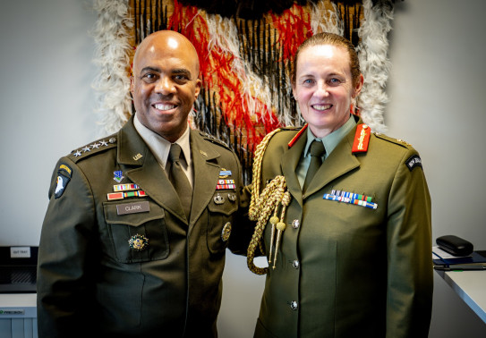 General Ronald P. Clark, Commanding General of United States Army Pacific and Major General Rose King, Chief of the New Zealand Army